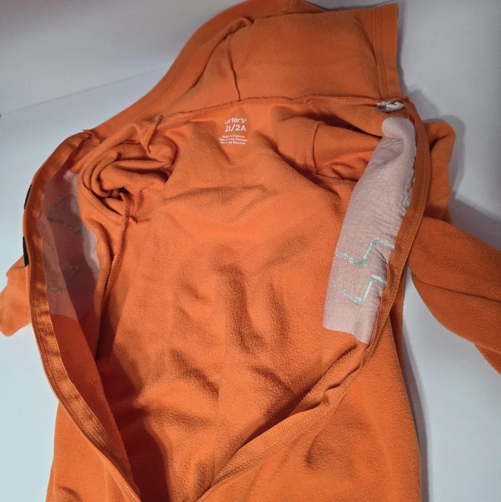 Orange Pumpkin Jack O Lantern Jumpsuit 2T - Picture 5 of 5
